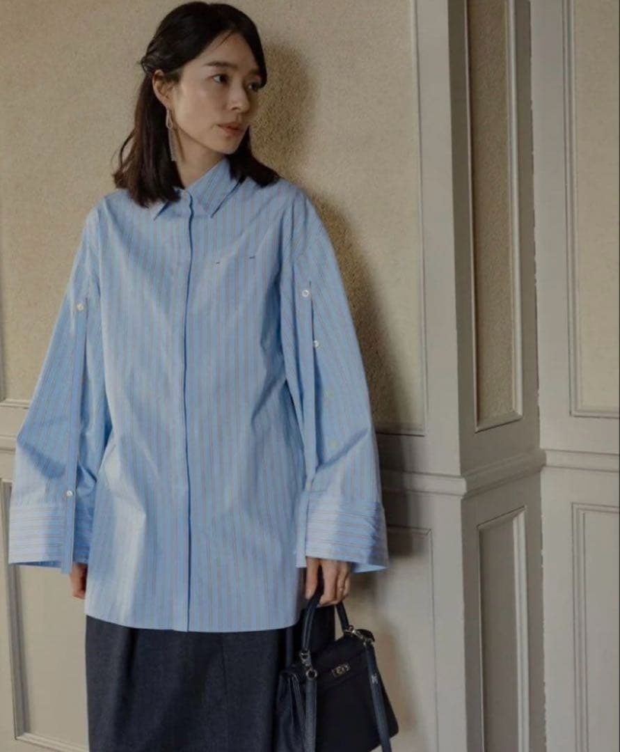 deres】6way sleeve shirt stripe - メルカリ