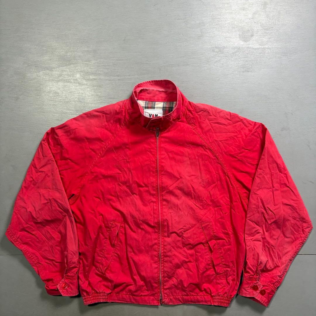 VAN JAC スイングトップ ブルゾン 赤 VAN JACKET ショート丈