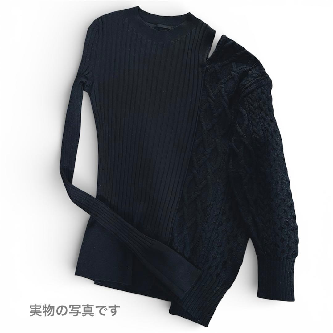 sacai サカイ アシンメトリーニット 長袖 ウール セーター サイズ1