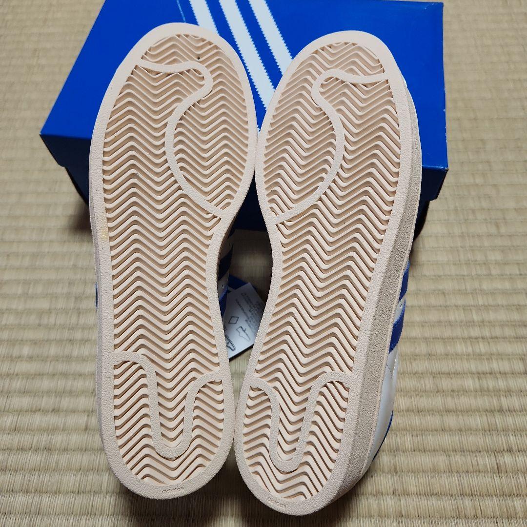 アディダス adidas スーパースター 白×青 27.5 キムタク HERO - メルカリ