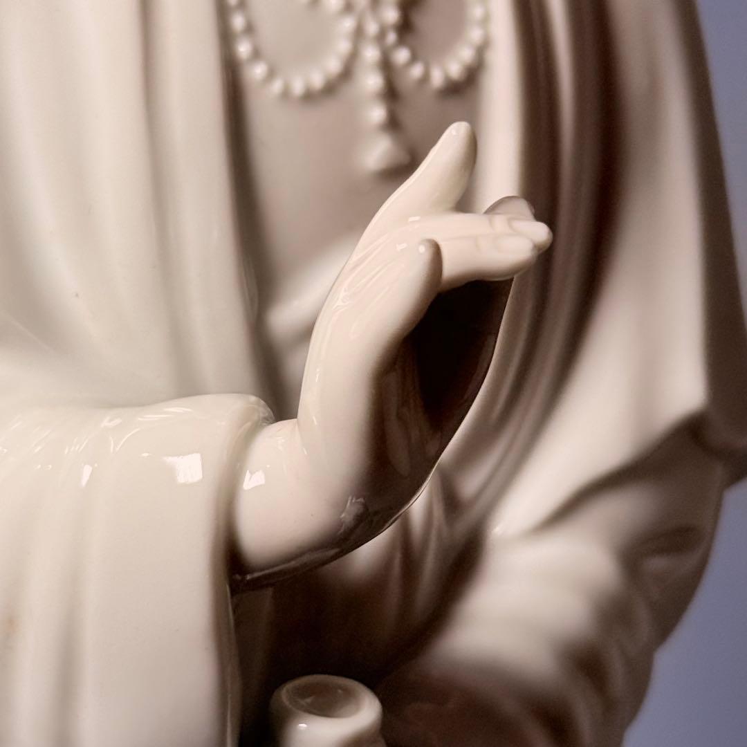 伊万里 鍋島 長春窯 白磁観音像 共箱有り 高さ45㎝│happycoffeshop.com