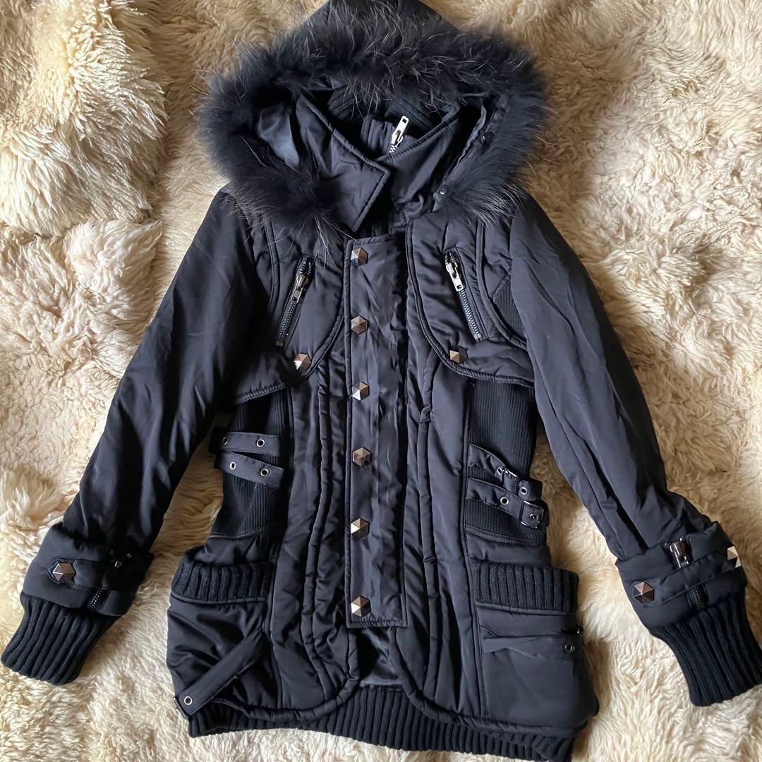 Y2K90s00sarchiveファーギミックモッズコート平成ギャルb-girl