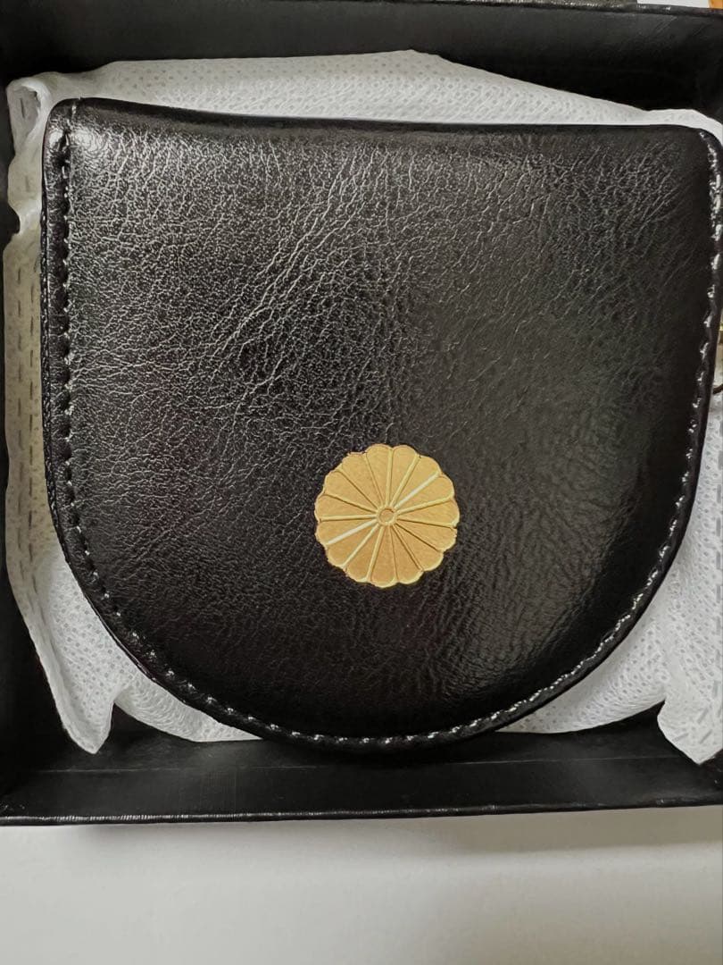 皇居限定】ブラック 馬蹄型小銭入 コインケース 黒 財布