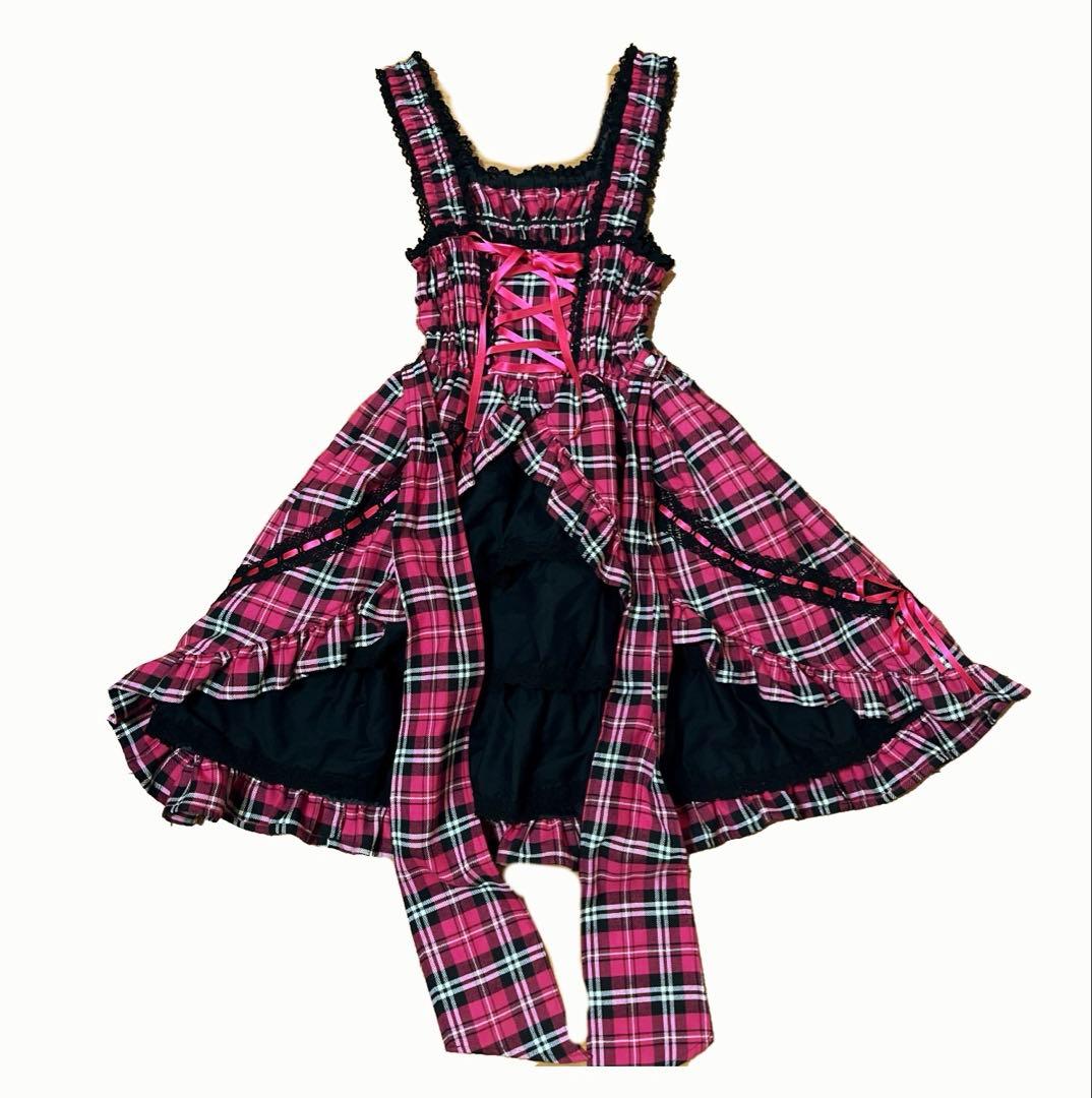 ま*む様 BABY タータンチェックリボンシャーリングプリンセス