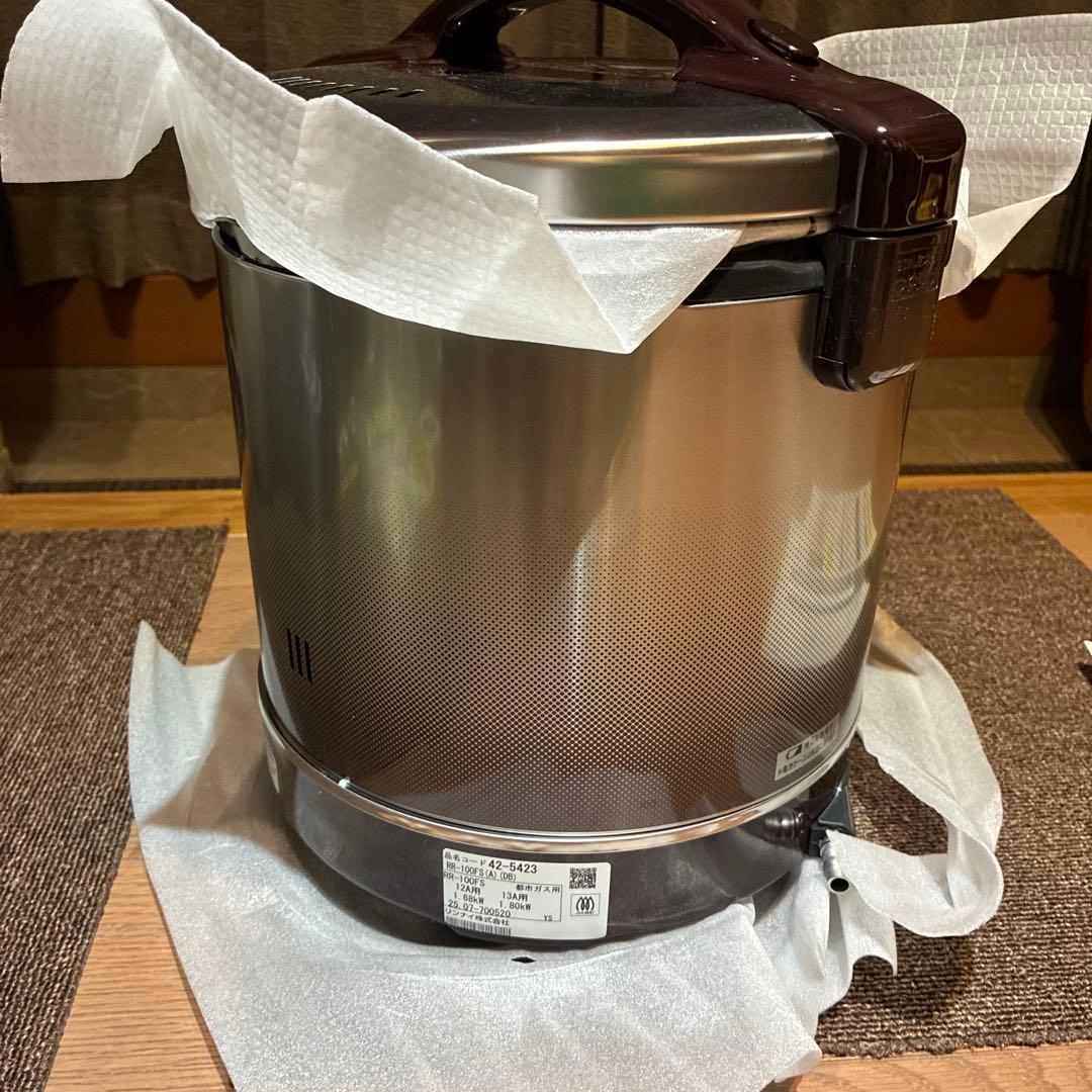 リンナイ炊飯器　RR 100FS 電気ジャーつきガス炊飯器　一升 リンナイ（Rinnai） ガス炊飯器 RR-100FS（A）（DB） こがまる 1升炊き