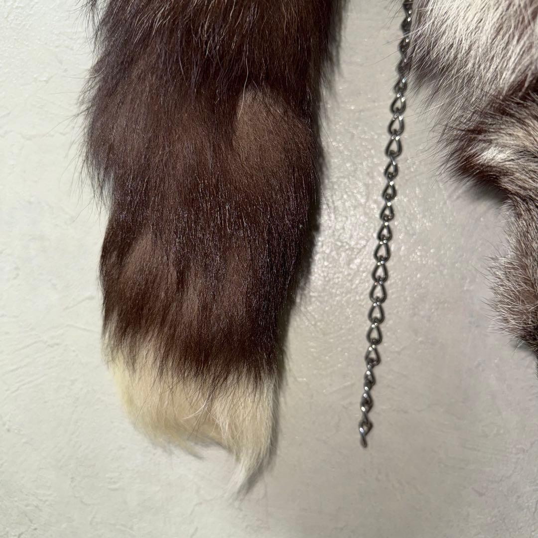 フォックス リアルファー 毛皮 襟巻 剥製 頭足付き - メルカリ