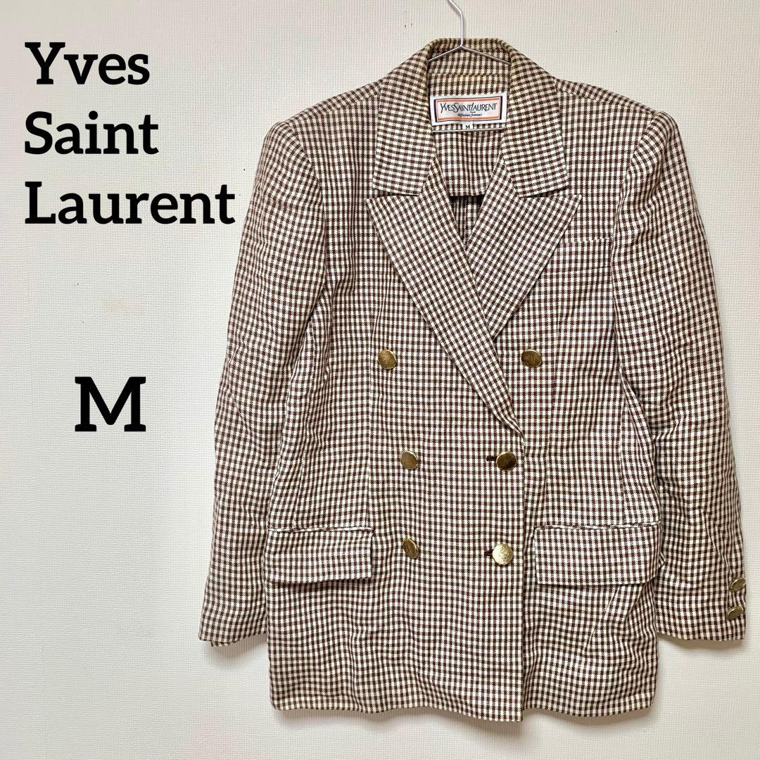 YSL イヴサンローラン 千鳥格子 ダブルジャケット M 2358600213.jpg?1724922584