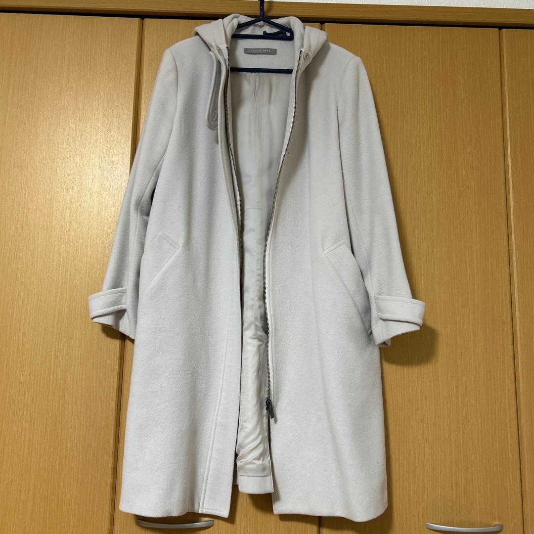 ほっちゃん様専用】theory luxe フード付きロングコート アイボリー