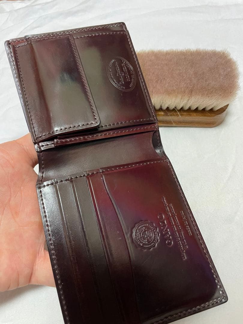 GANZO ガンゾ シェルコードバン2 二つ折り財布 小銭入れ付き
