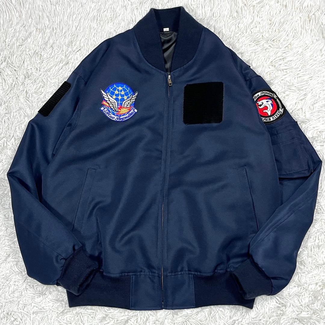 ブルーインパルス MA-1 フライトジャケット M 航空自衛隊 ワッペン 紺