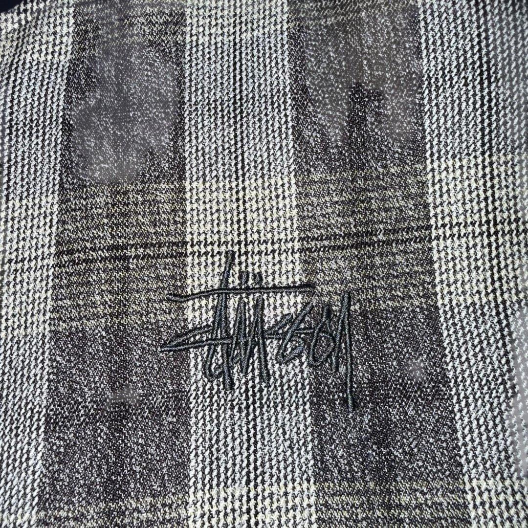 90s OLD Stüssy チェック柄 ジップジャケット L 刺繍ロゴ - メルカリ