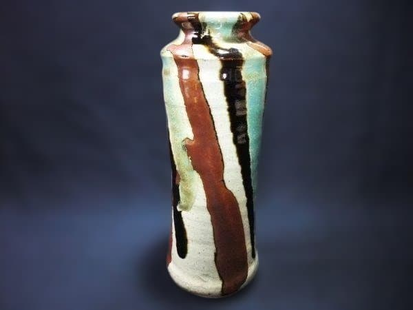 益子焼 佐久間藤太郎 三彩焼 花入 未使用 共箱 - メルカリ