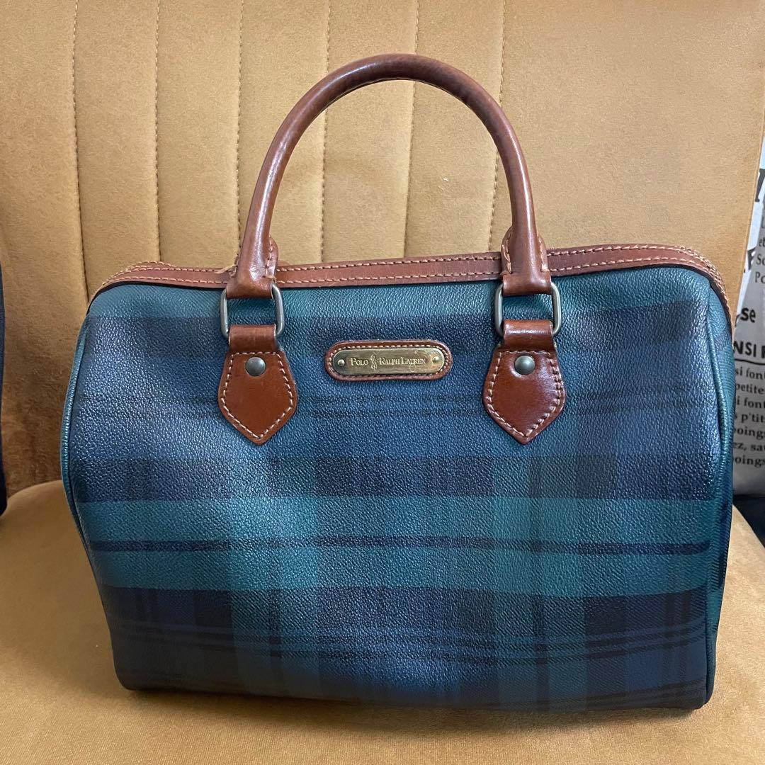 POLO Ralph Lauren ミニボストンバック チェック - メルカリ