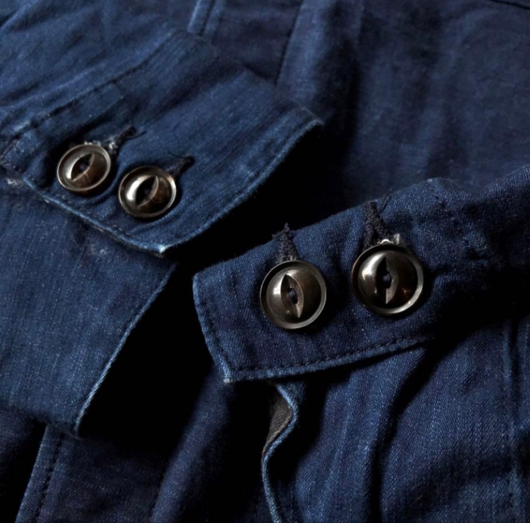 F.O.B.FACTORY メンズ Lインディゴ ショップ コート