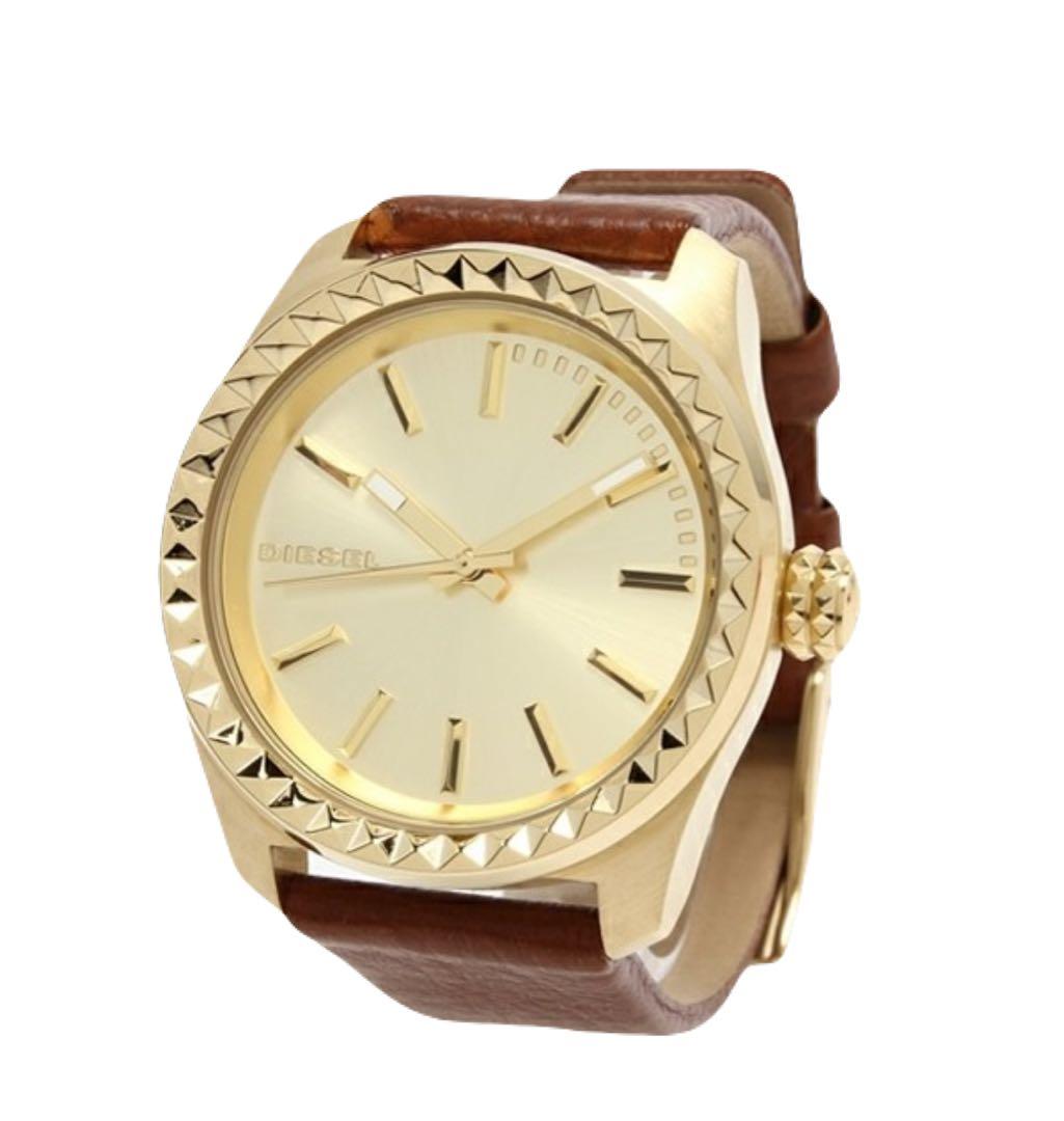 DIESEL/ディーゼル】腕時計 アナログ ゴールド レザー 人気 - メルカリ