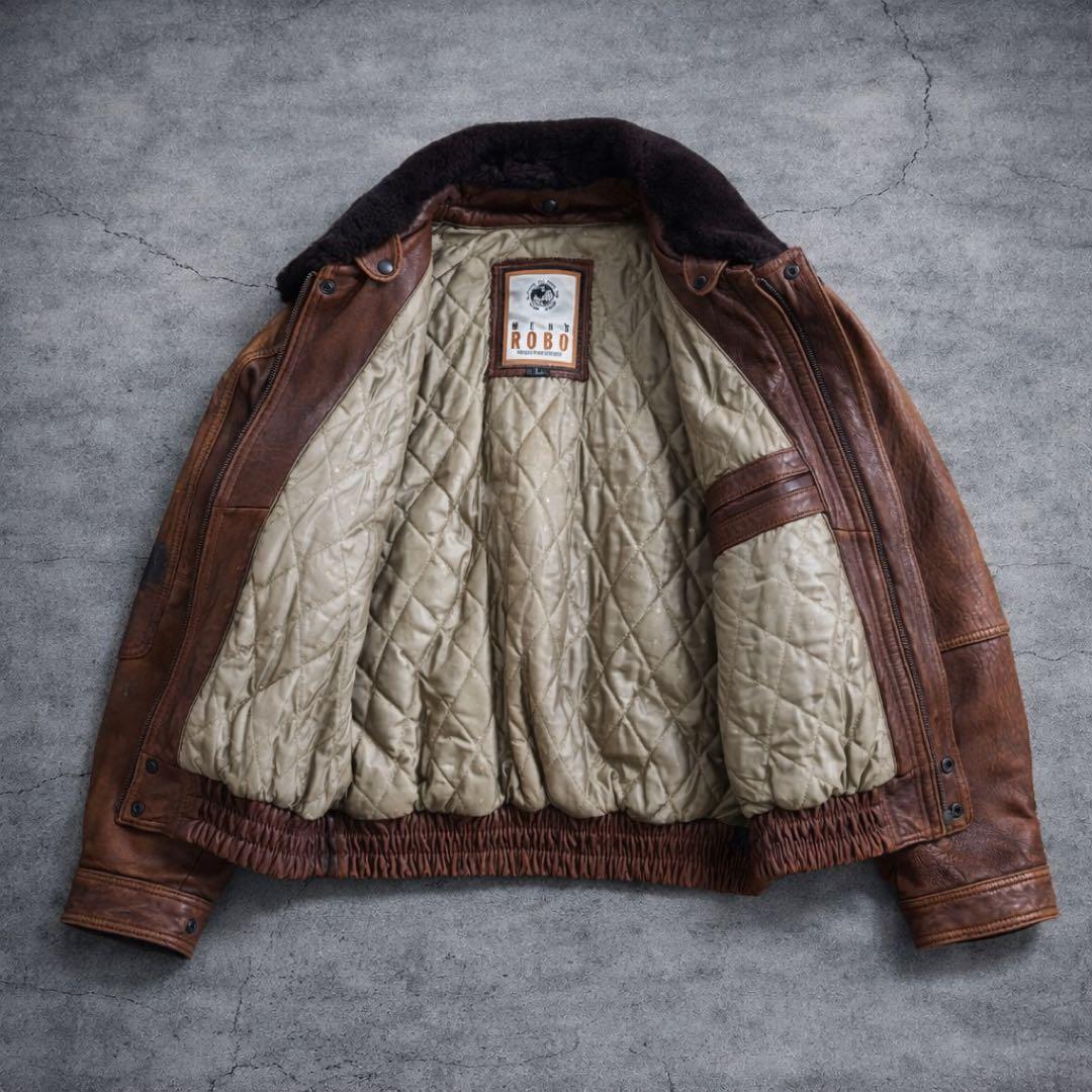 羊革】90s vintage leather jacket g1 a2 短丈 - メルカリ