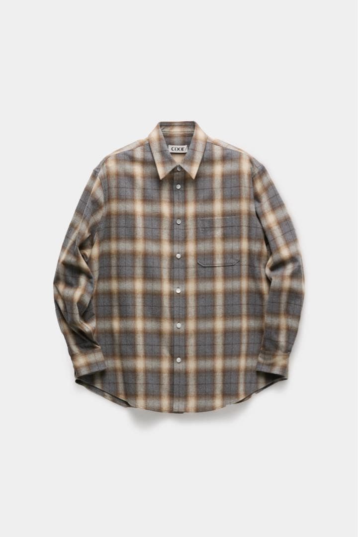 松*本様 【COOR】Ombre Flannel OnePocket Check COOR - Ombre Flannel One Pocket Checkered Shirt | HBX