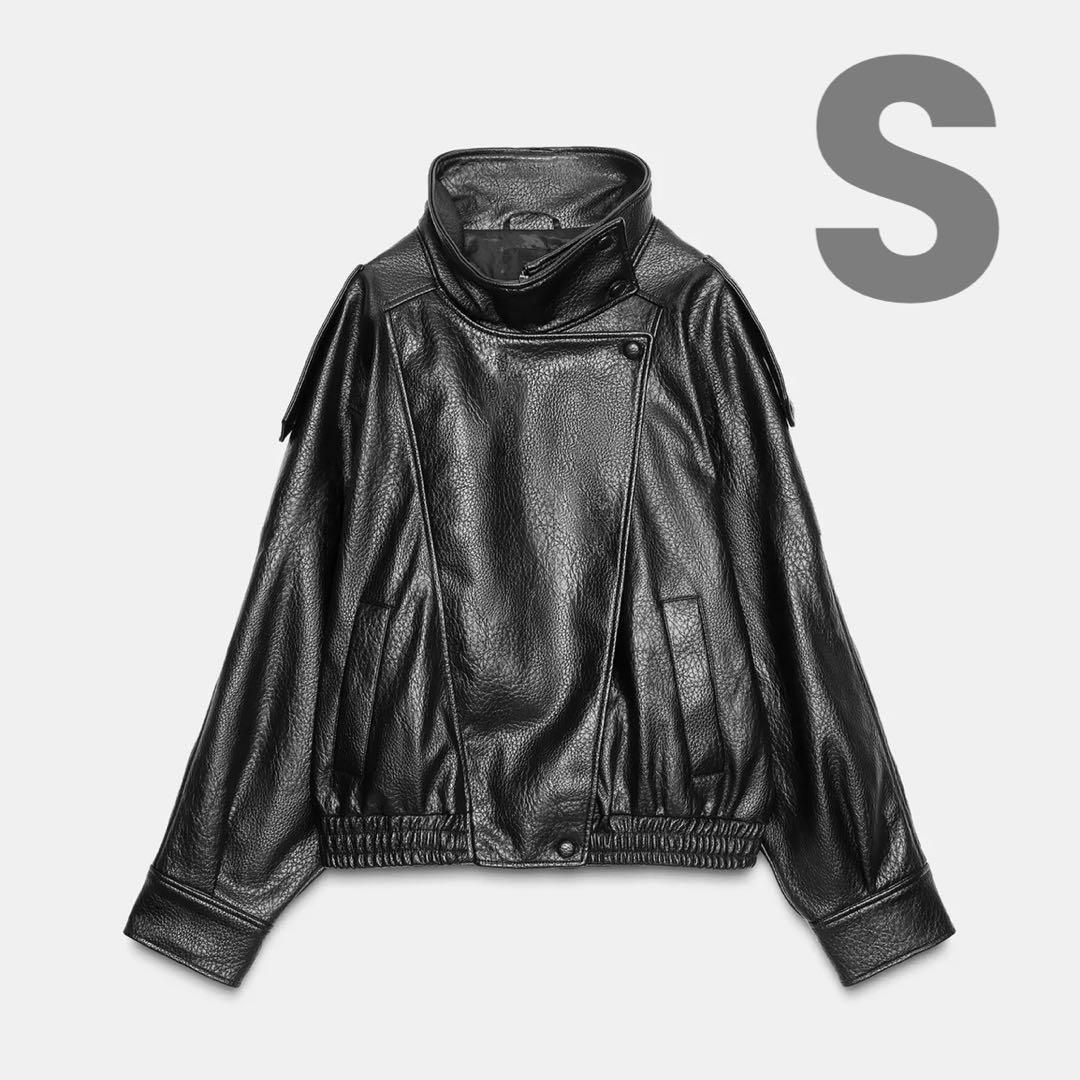 ZARA フェイクレザージャケット 美品 新品 ZARA ダブルフェイス フェイクレザージャケット - メルカリ