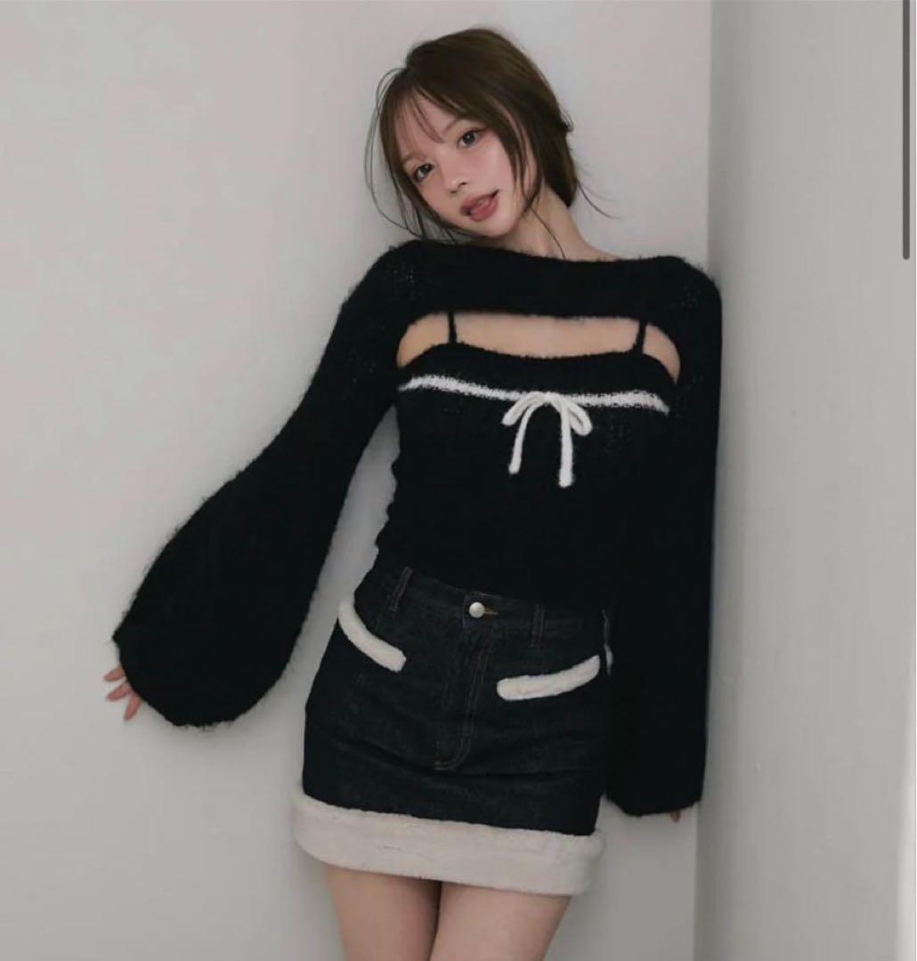 andmary Fur pocket denim skirt sサイズ - メルカリ