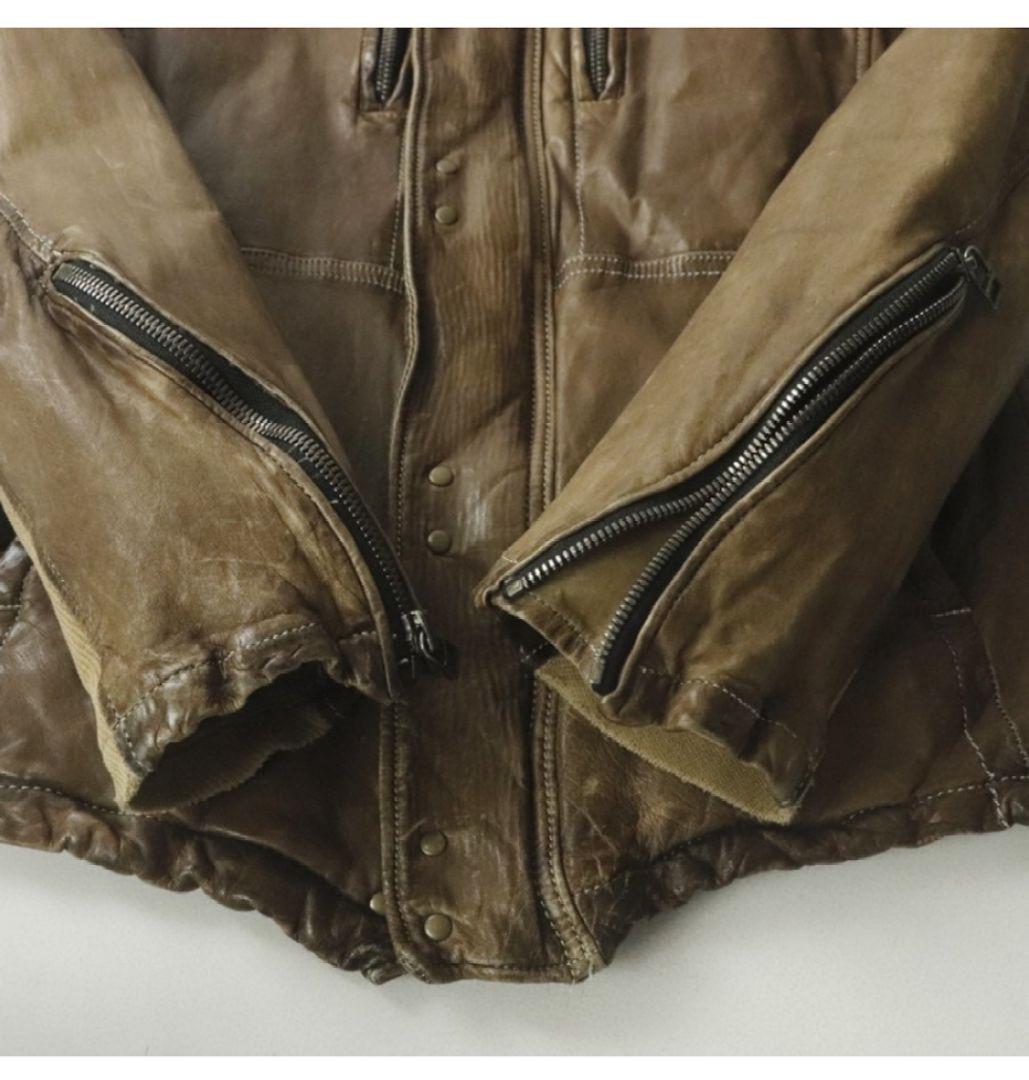 新品価格13.2万円超希少キョウジマルヤマ後染め加工高級仔牛革カーフ