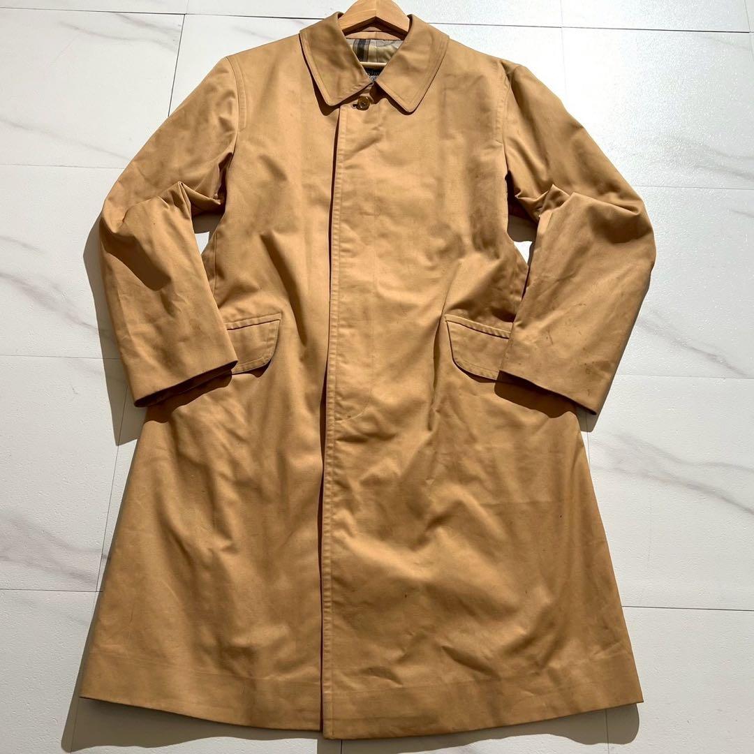 高級 バーバリー ステンカラーコート ノバチェック ベージュ - メルカリ