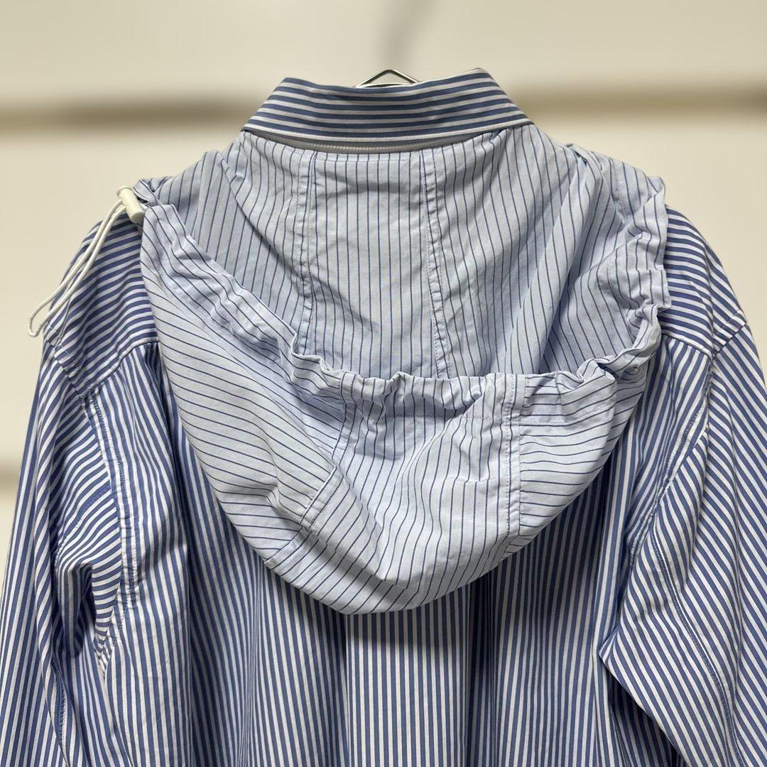 コムデギャルソンshirt 仏製 フード取外し可 ストライプシャツ M