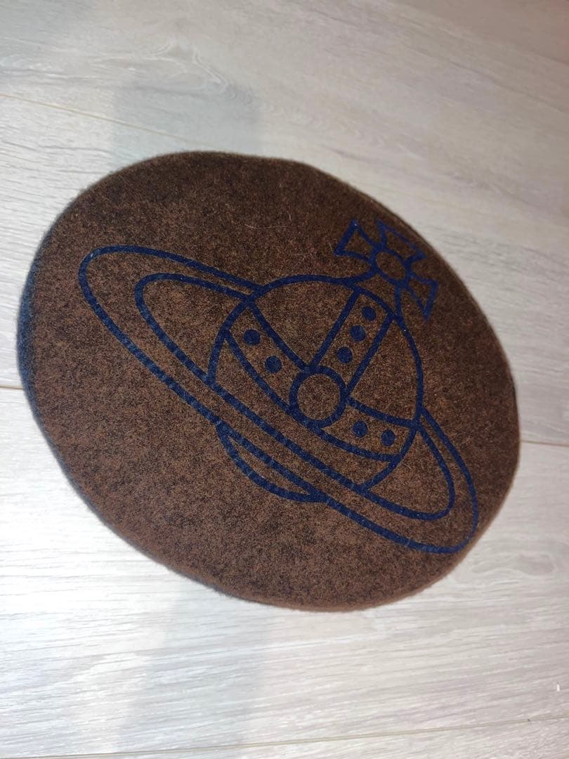 Vivienne Westwood ウールベレー帽 茶✖️紺 ☆Vivienne Westwood☆ウール ベレー (Vivienne Westwood/ベレー帽