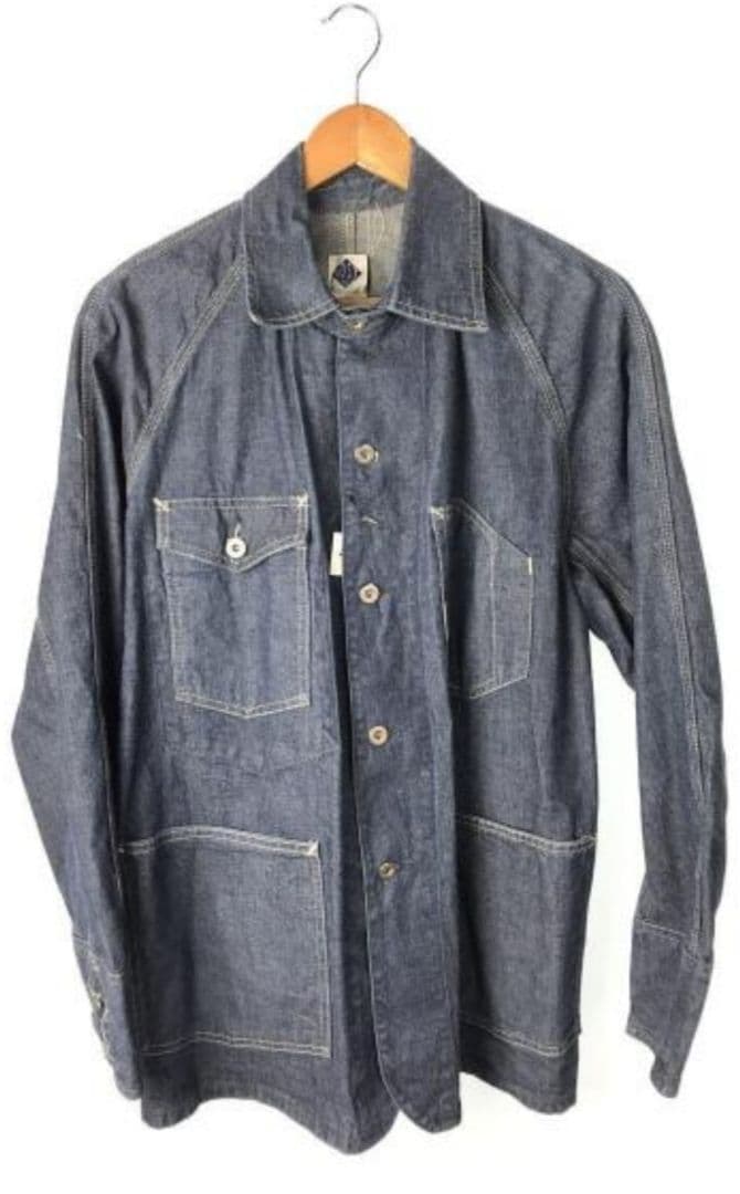 ポストオーバーオールズ カバーオール サイズS ポストオーバーオールズのカバーオール、ショート丈のボックス