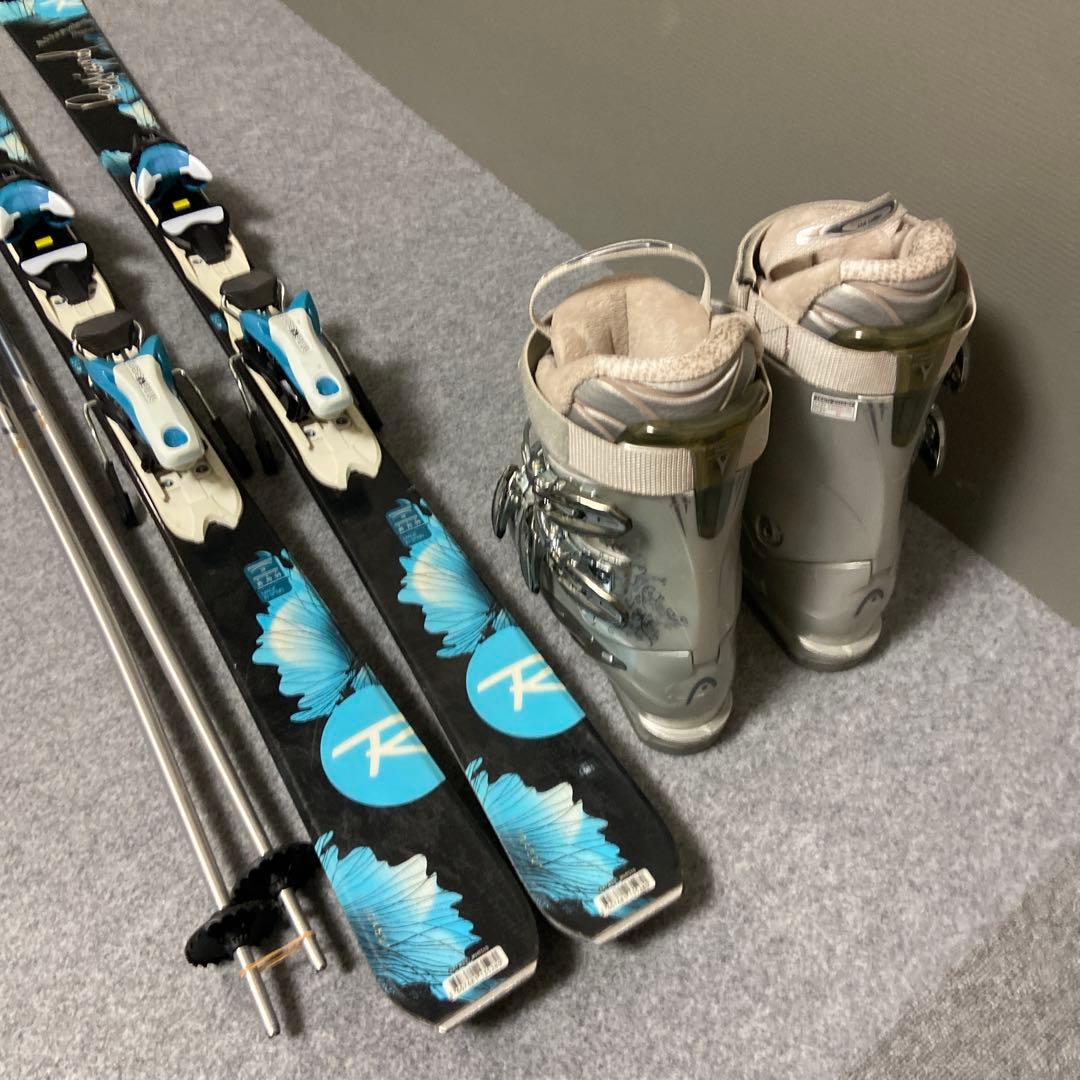 ★メンテナンス済　大人スキーセット 板154cmブーツ 25~ 25.5cm