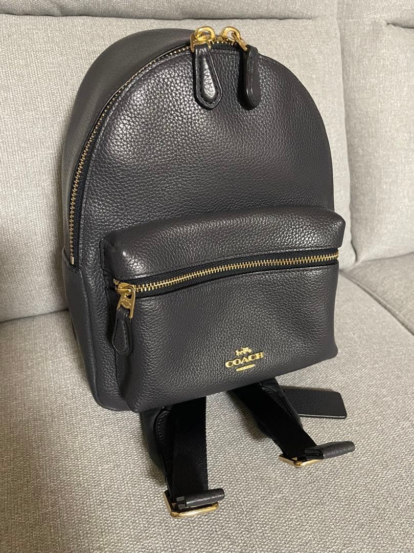 coachミニリュック 中古・古着通販】COACH (コーチ) チャーリー ペブルドレザー ミニ