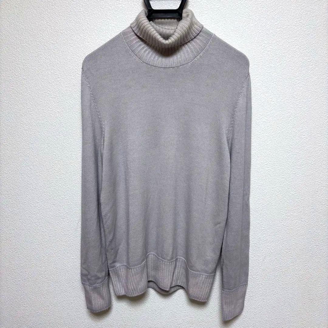美品★Drumohr ドルモア グレー タートルニット　size50 DRUMOHR（ドルモア） ニット タートルネック ケーブル編み ケーブル