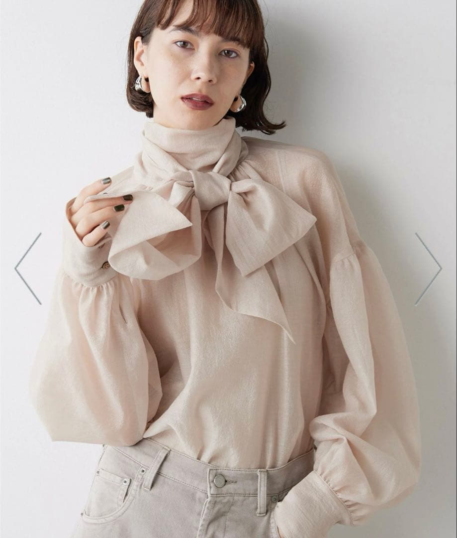 美品】Whim Gazette オーガンザボウブラウス ベビーピンク - メルカリ