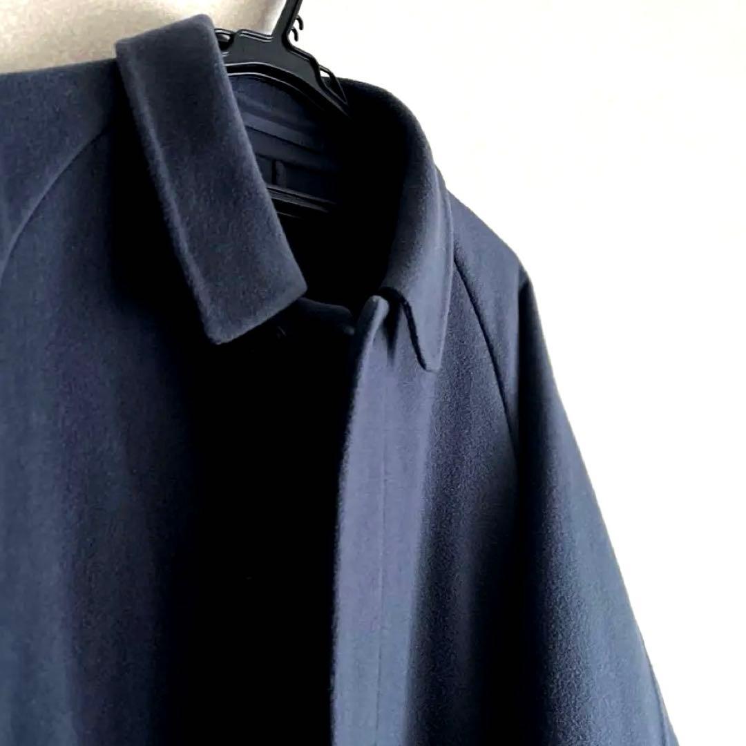 現行タグ】リバー ステンカラーコート M ネイビー チェスター - メルカリ