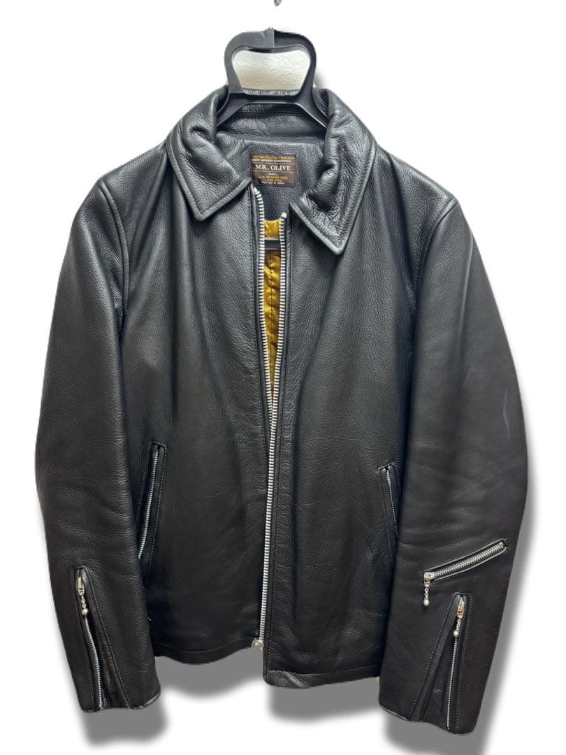 MR.OLIVE ミスターオリーブ レザージャケット Sサイズ MR.OLIVE（ミスターオリーブ） 革ジャン ライダース 「MR.OLIVE