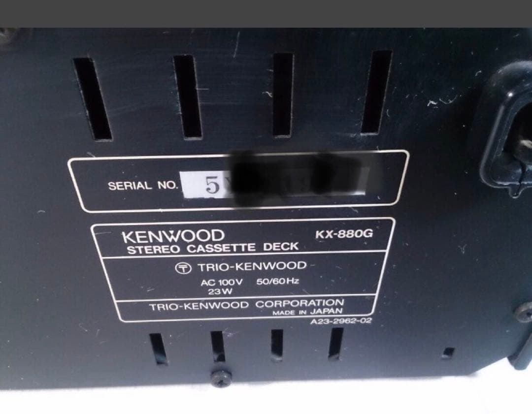 ケンウッド カセットデッキ KX-880G 動作品 現状品 - メルカリ