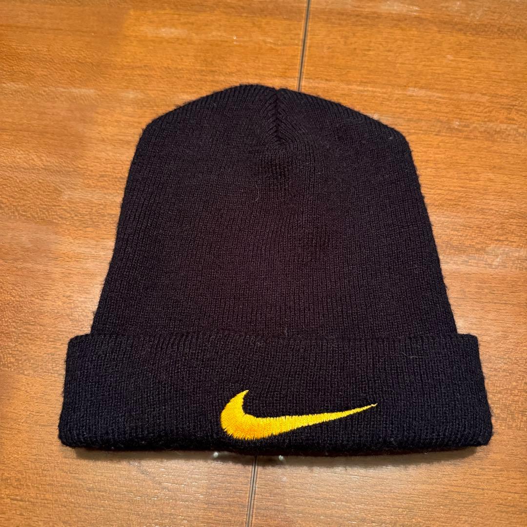 USA製 中田圭祐 菅田将暉 90s NIKE ナイキ ニット帽 黒 スウッシュ