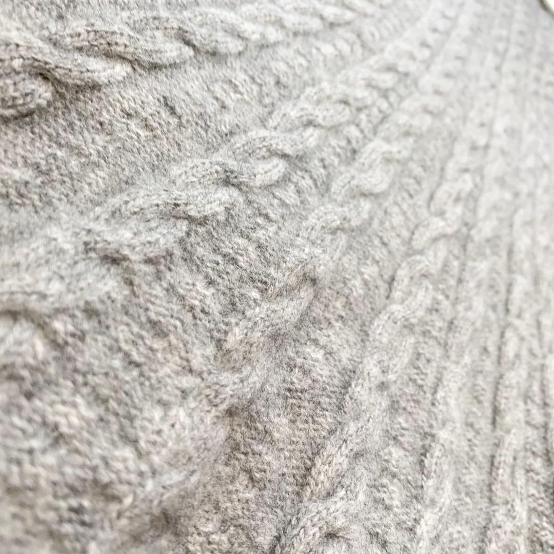 アナイ カシミヤ混 ケーブル編み ニット ロングワンピース Aライン M