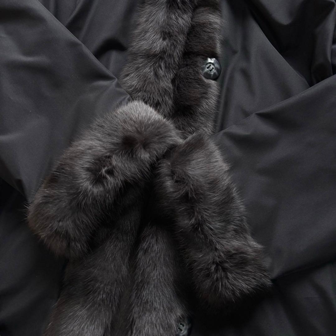 豪華】バルマン ロシアンリス リバーシブルコート シルク グレージュ