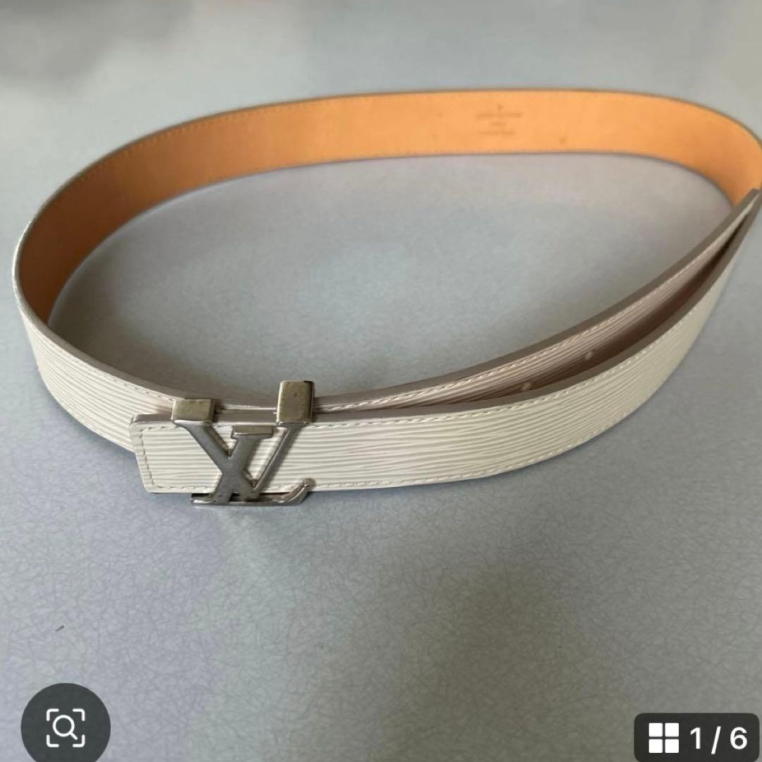 Louis Vuitton ホワイト ベルト 85/34 - メルカリ