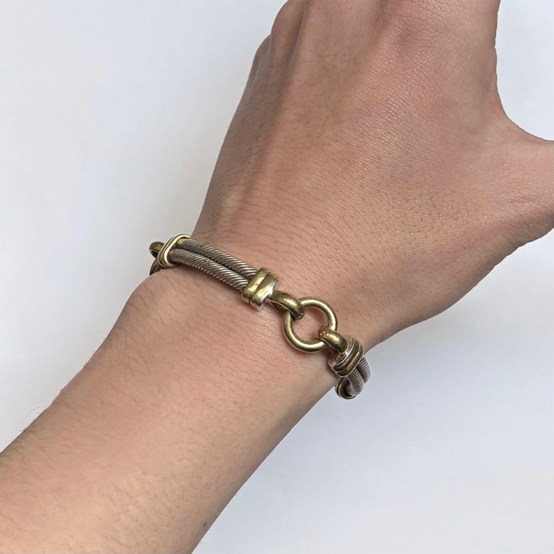 1/25迄SALE❗️】メキシコ製 ロープノットリンクブレス 925＆brass