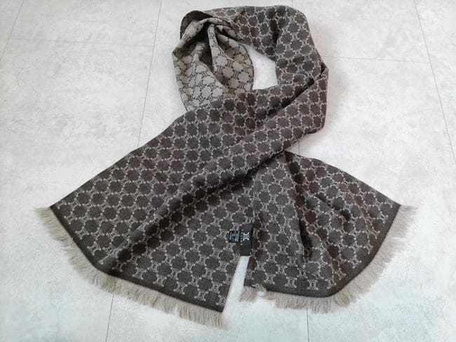 美品 CELINEセリーヌ マカダム トリオンフ マフラー ストール
