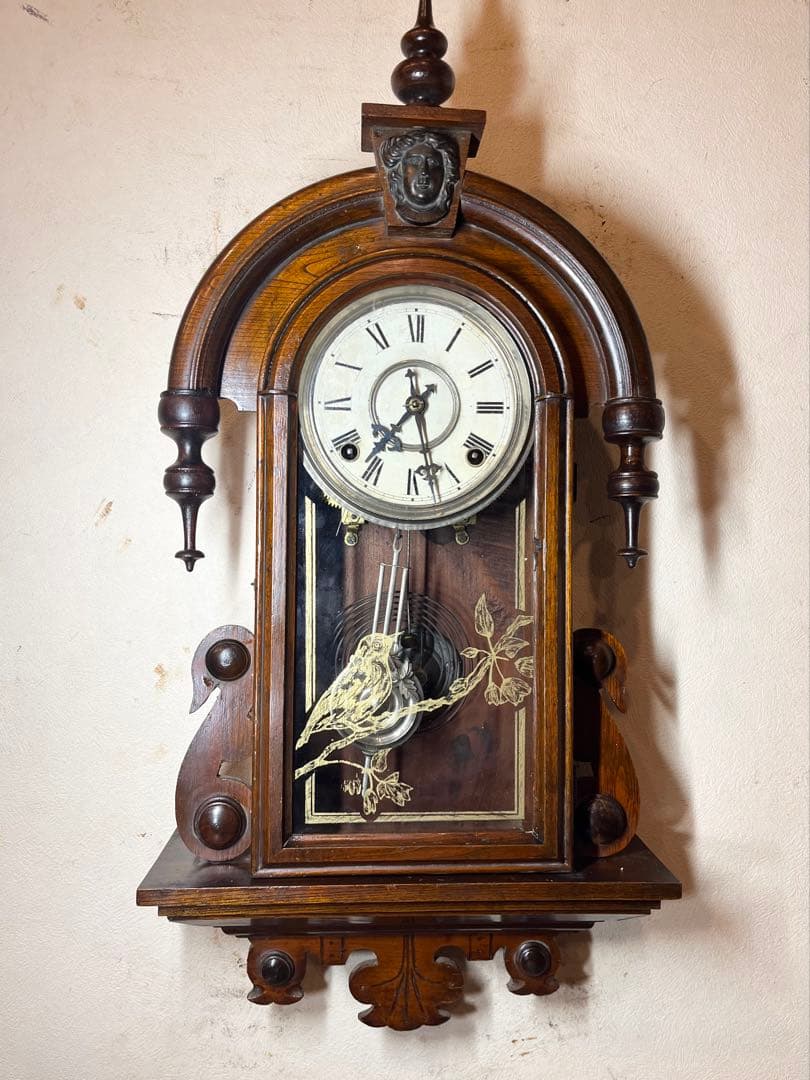 涙の雫　柱時計　古時計　振り子　ゼンマイ　ボンボン　レトロ　精工舎　ユンハンス Yahoo!オークション -「涙の雫」(掛時計、柱時計) (置時計、掛時計)の