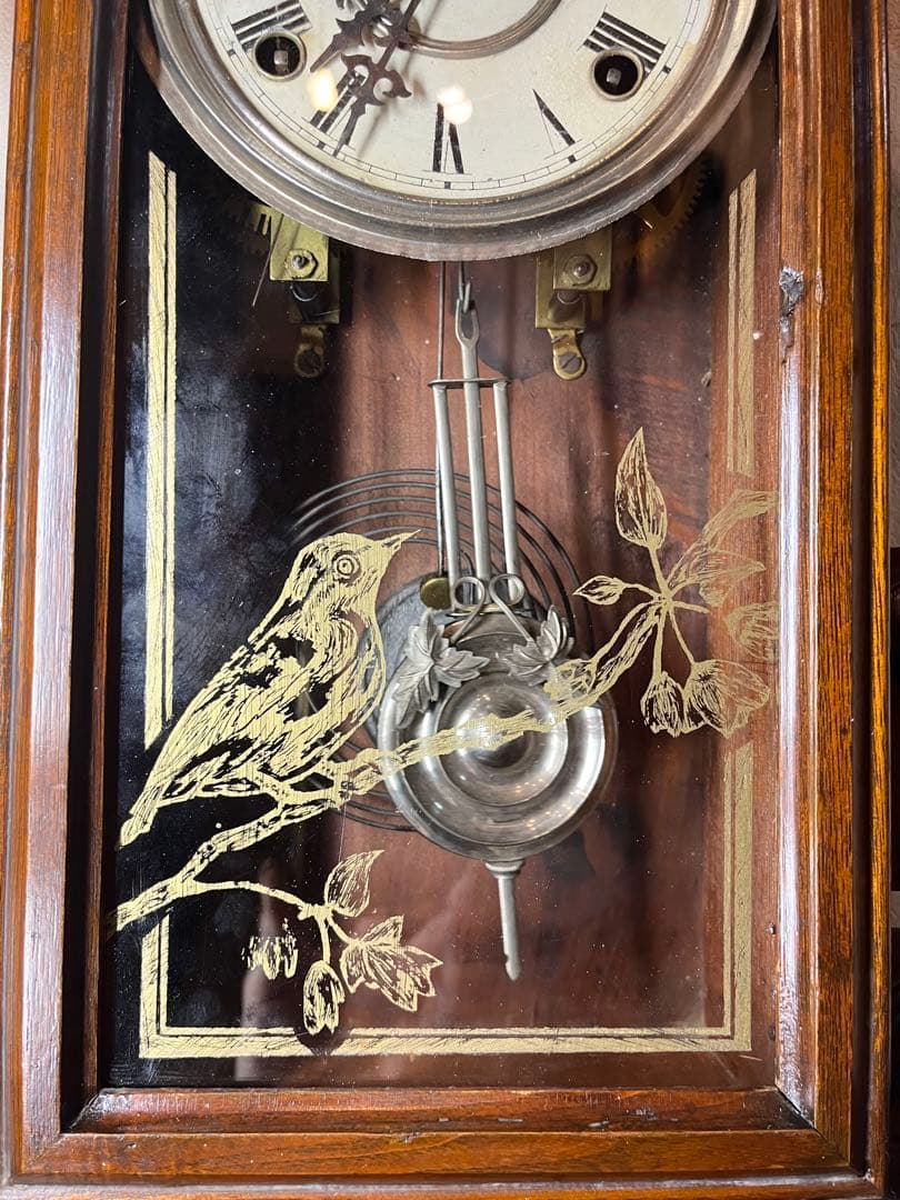 涙の雫 柱時計 古時計 振り子 ゼンマイ ボンボン レトロ 精工舎 ユンハンス