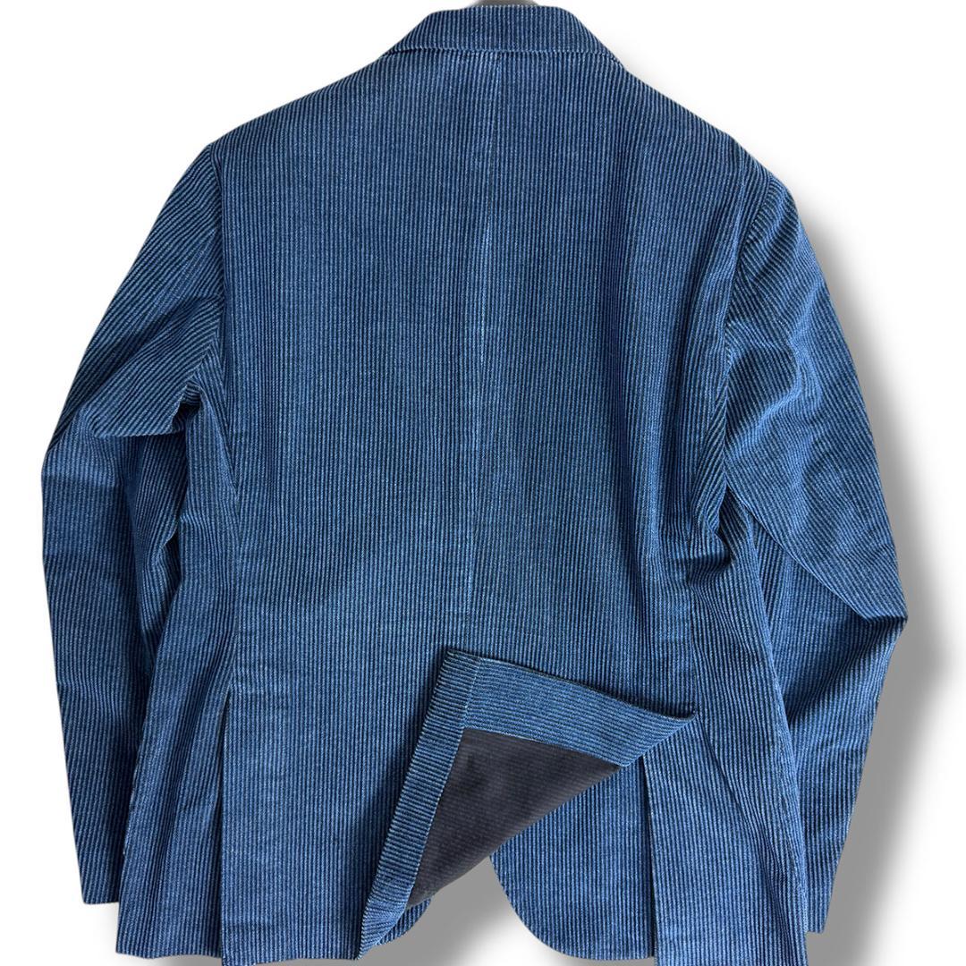 J7377 美品 サルトリオ コーデュロイ セットアップスーツ ネイビー 52