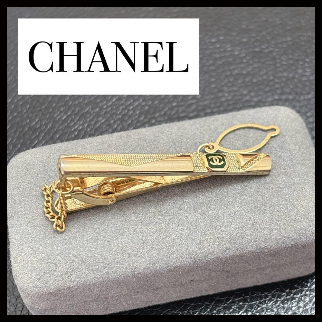 シャネル タイピン 24KGF ココマーク 網目模様 ゴールド張り ロゴ