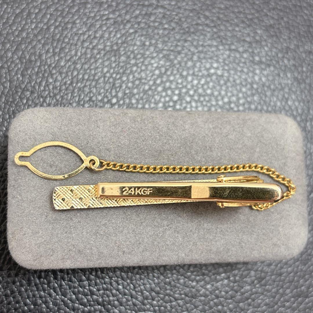 シャネル タイピン 24KGF ココマーク 網目模様 ゴールド張り ロゴ