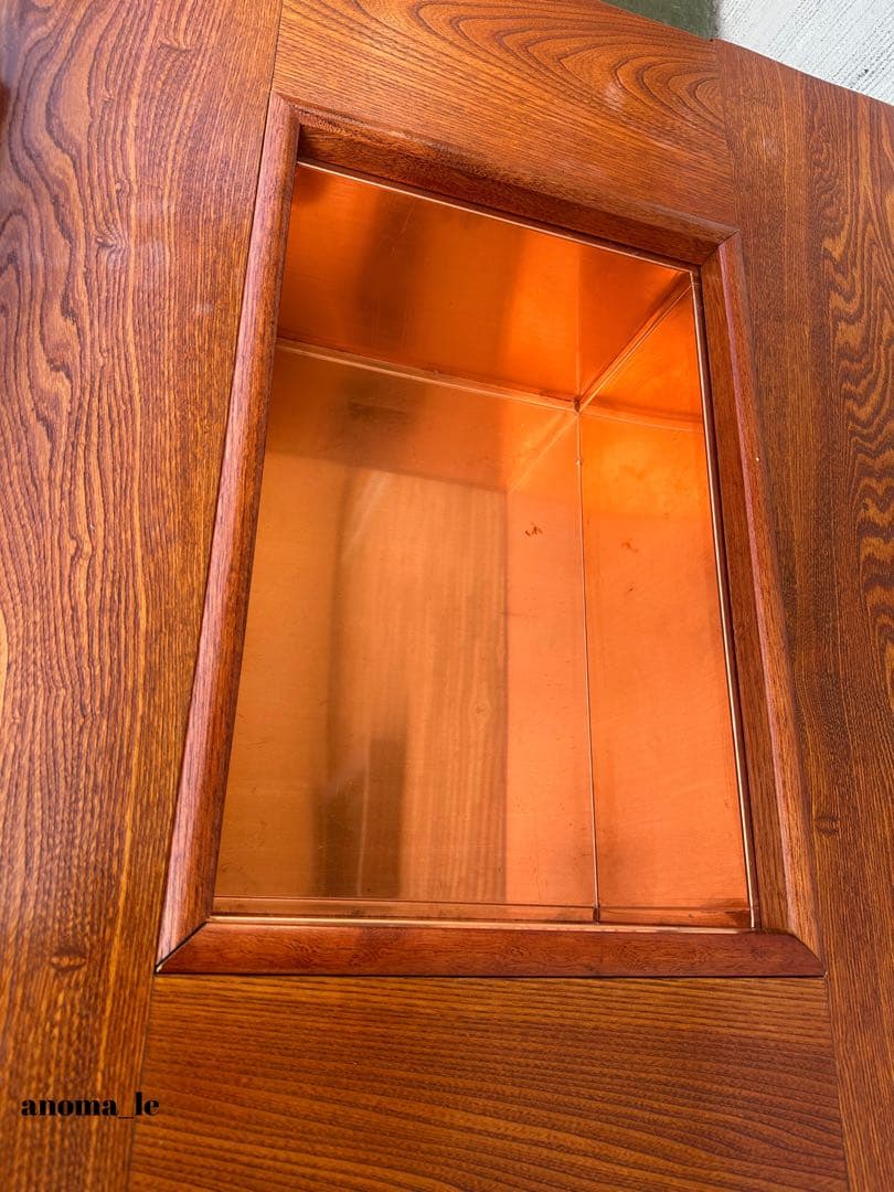 4003【座卓】伝統木芸士 石橋武士作 囲炉裏 欅 収納 和モダン◎