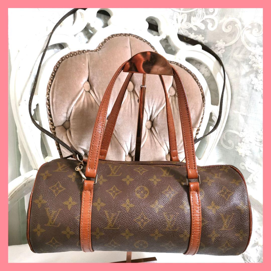 良品】ルイヴィトンLVモノグラム正規斜めがけショルダー付!パピヨン30