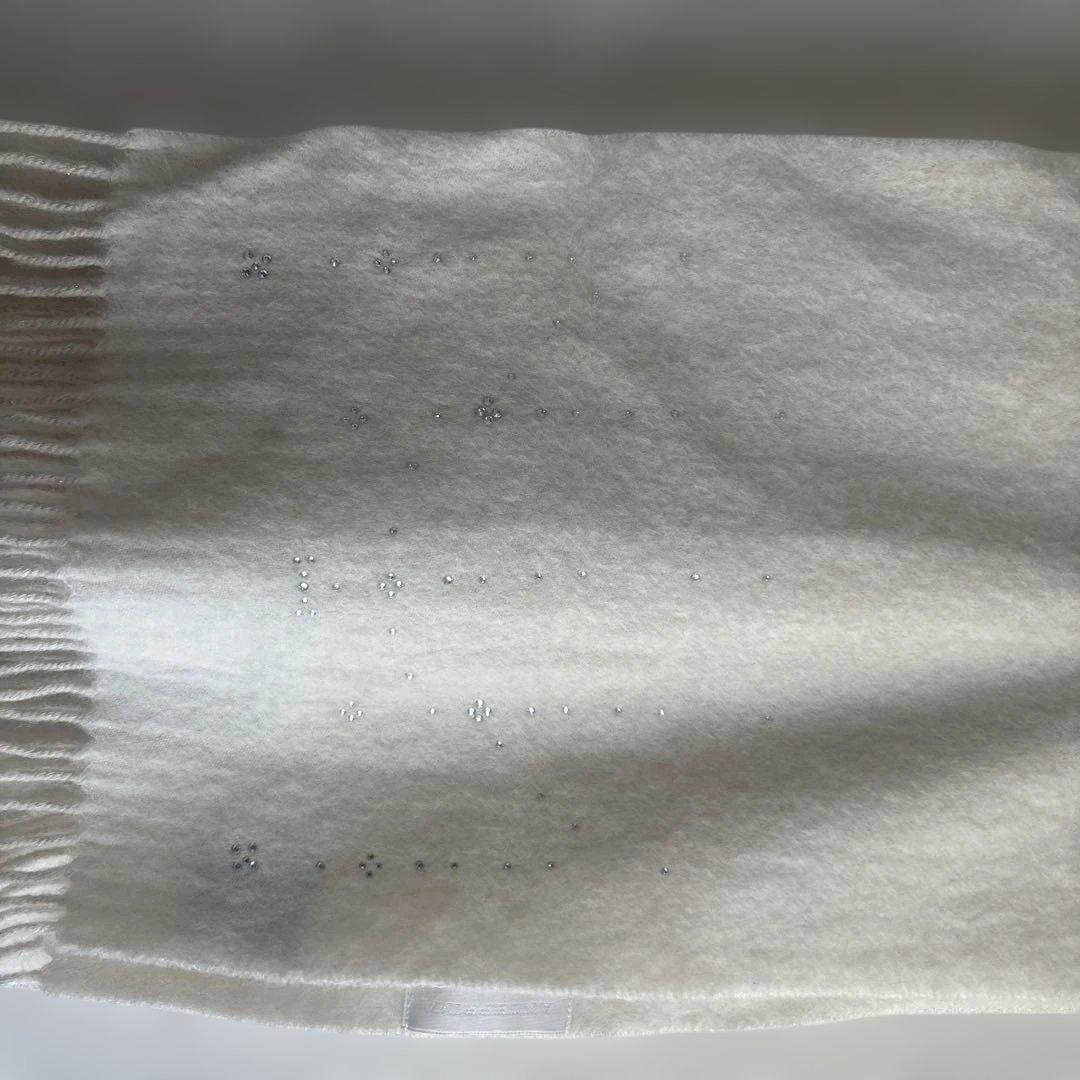 ANTEPRIMA アンテプリマ スワロフスキー カシミヤ マフラー 白 - メルカリ