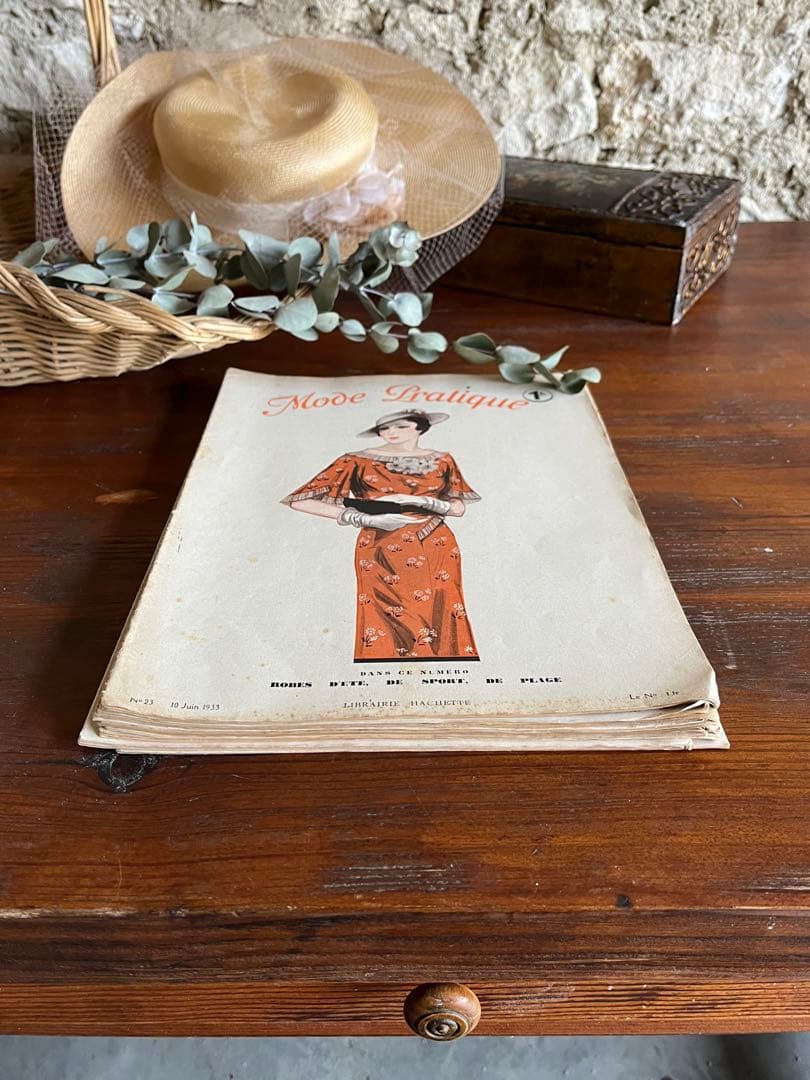 ◇フランスアンティーク｜メルスリー手芸雑誌印刷物紙もの図案パターン